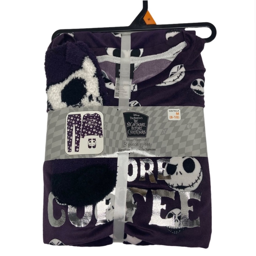 Disney Nightmare Before Christmas Purple Womens Medium Pajama Set